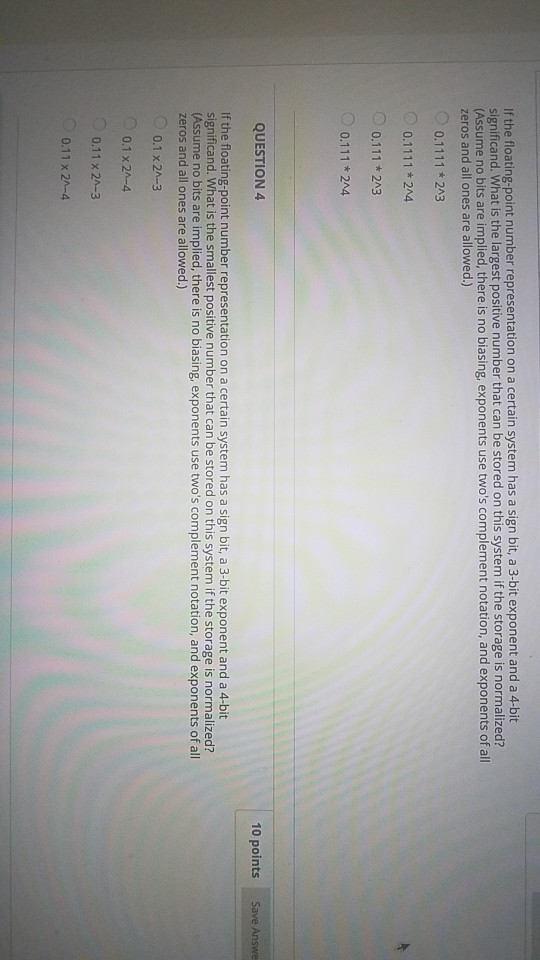 If the floating-point number representation on a certain system has a