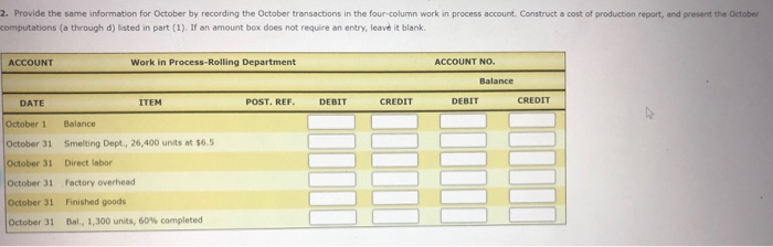 the beginning of the rolling process. The inventory of Work in Process-Ralling