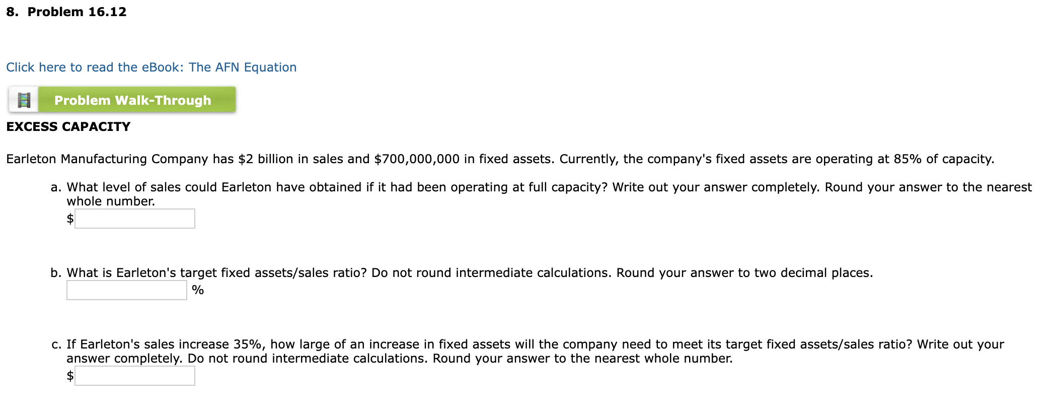 8. Problem 16.12 Click here to read the eBook: The AFN