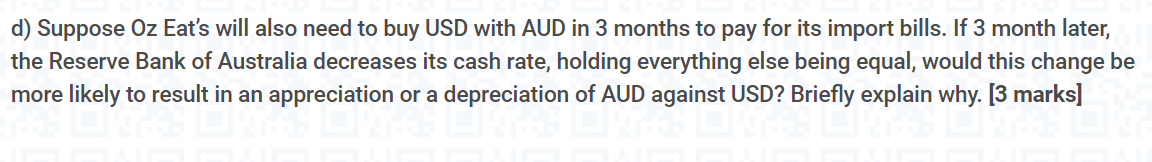 a) What is the commodity currency in the above quote? Is it