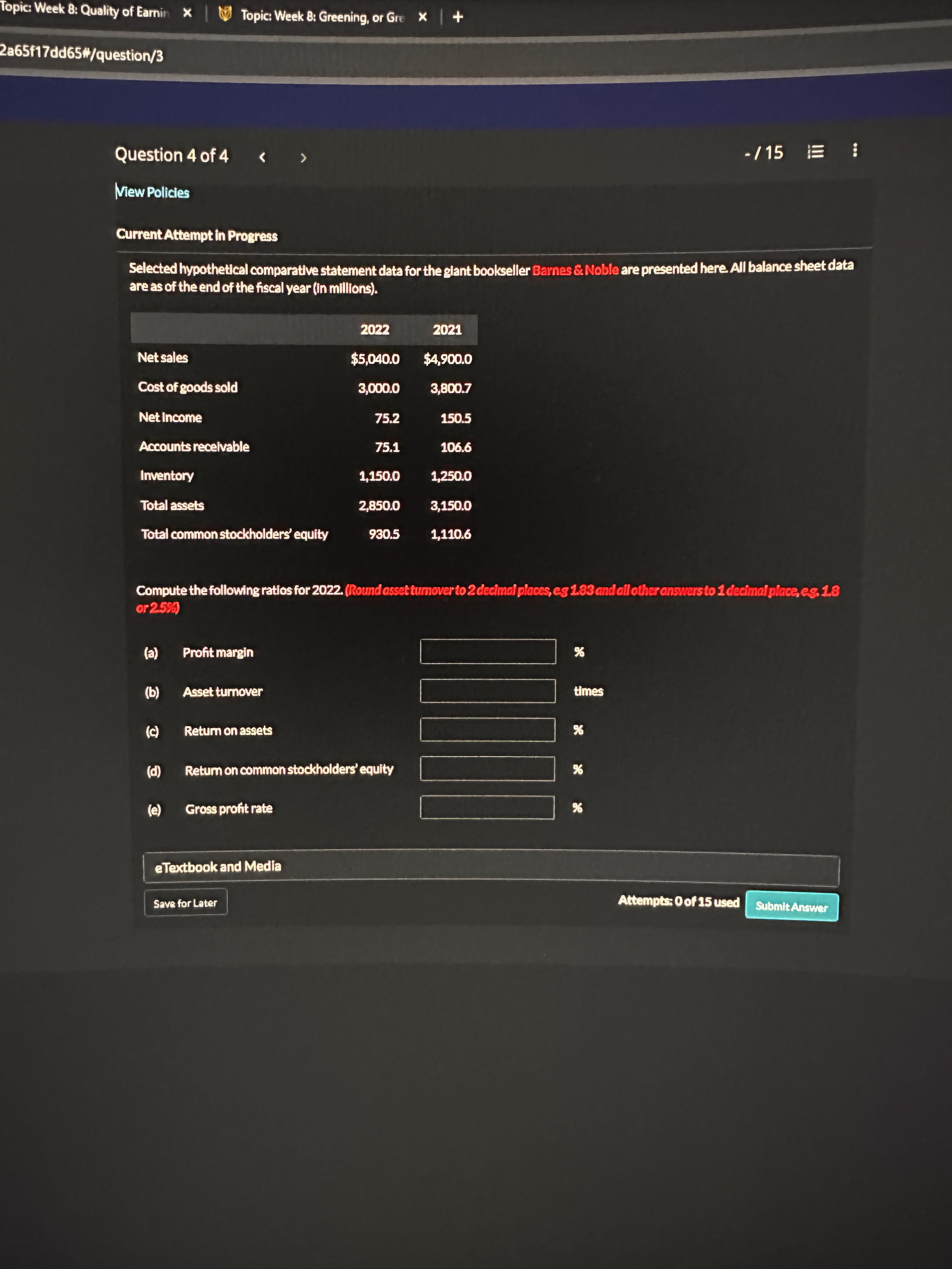  Niew Policies Current Attempt in Progress Selected hypothetical comparative statement data