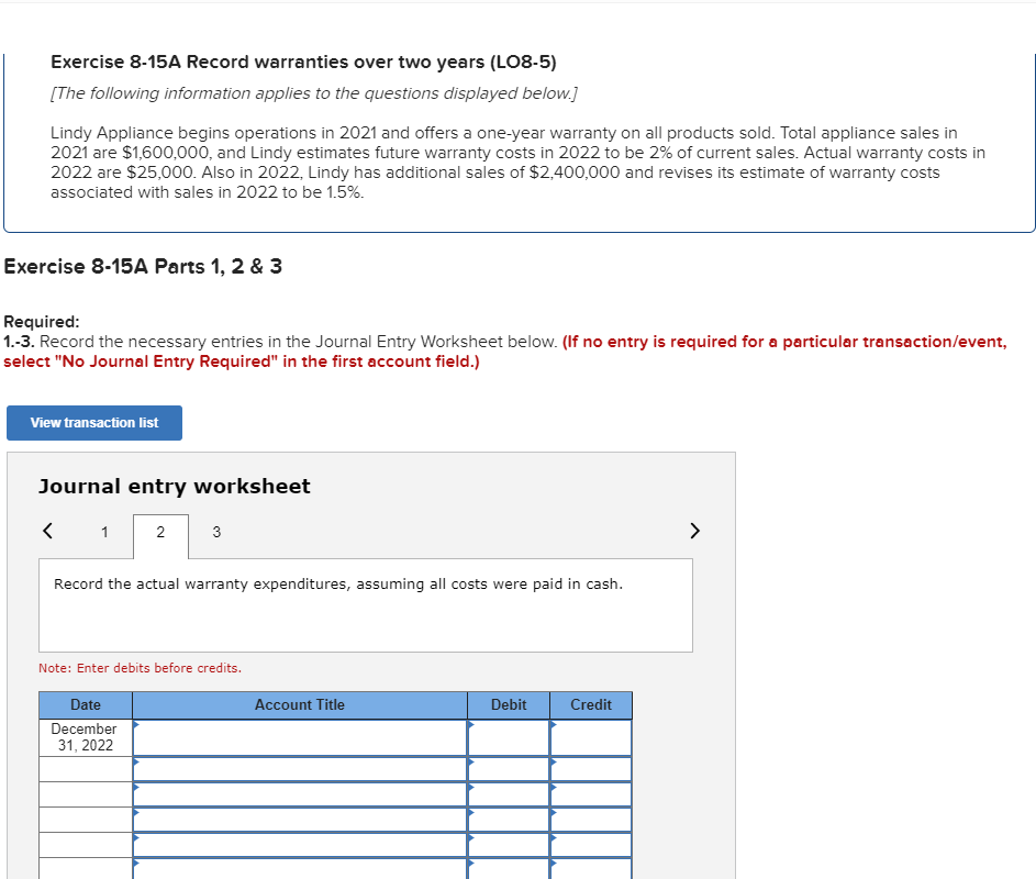 following information applies to the questions displayed below. Lindy Appliance begins operations