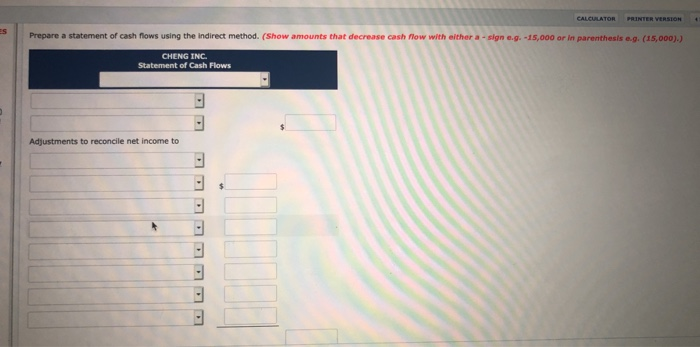 Submission) Problem 17.09A 2019 Problem 17-09A Condensed financial data of Cheng Inc.