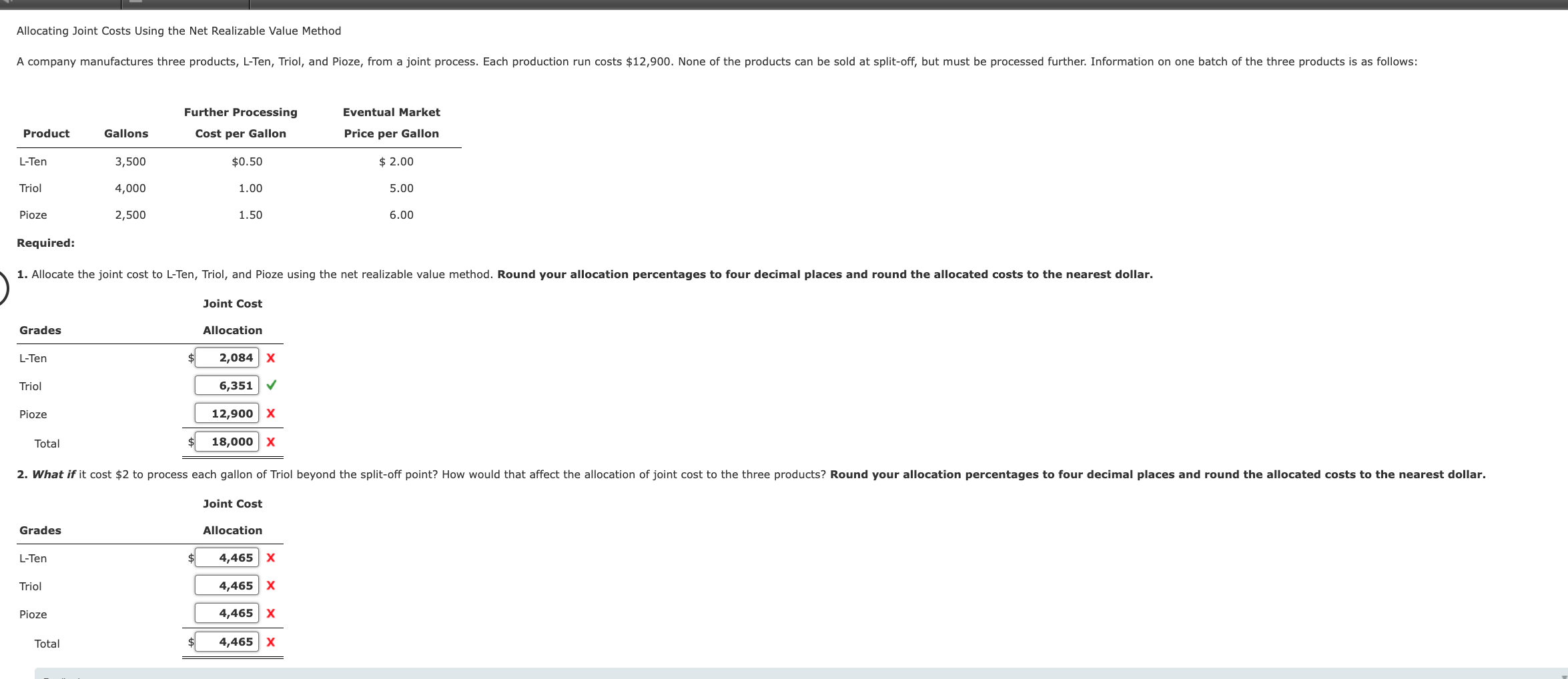  Chapter 7 BEX BEX.07.10 Allocating Joint Costs Using the Net Realizable