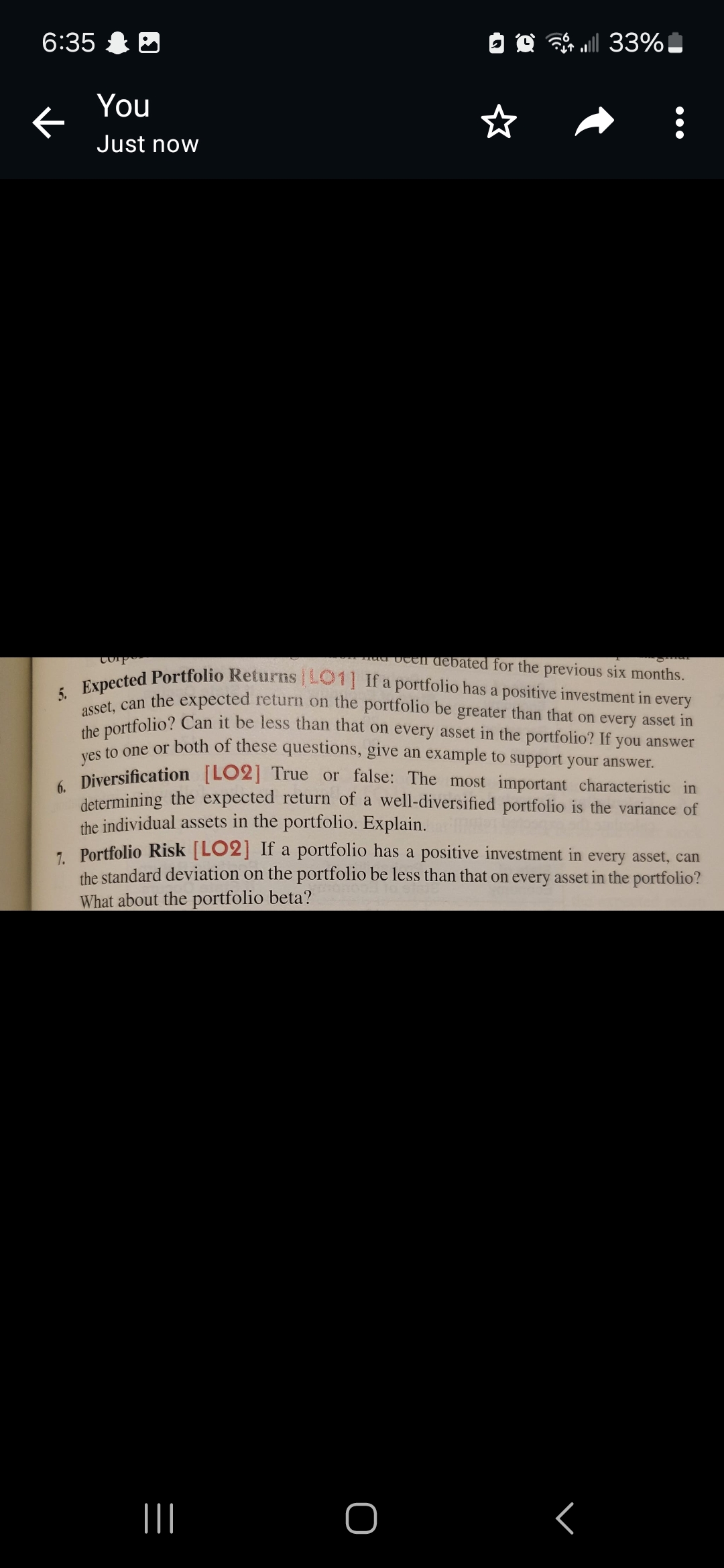  Expected Portfolio Returns [11] If a portfolio has a positive investment