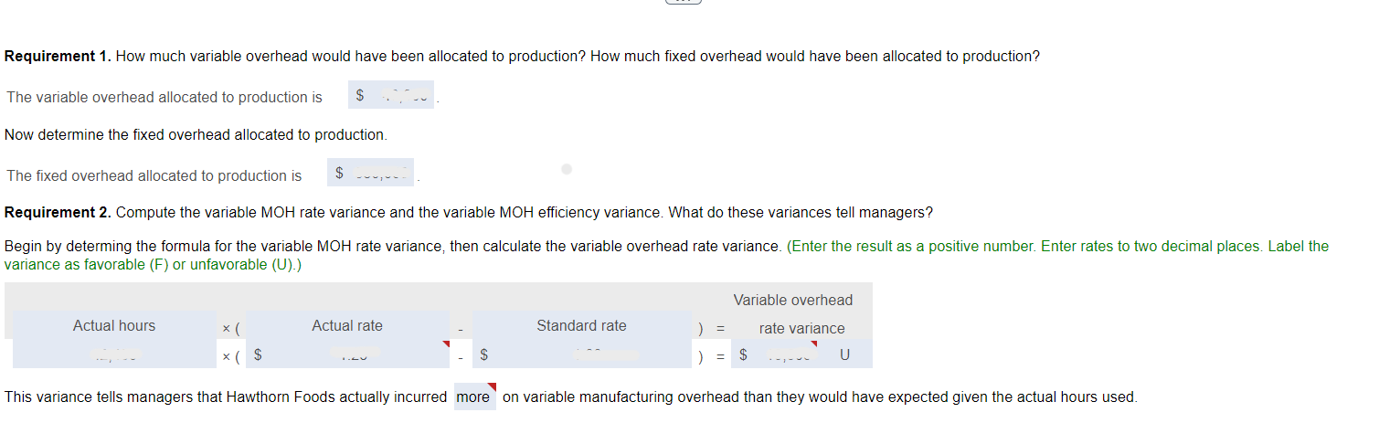 hours. Hawthorn has budgeted fixed manufacturing overhead for the year to be