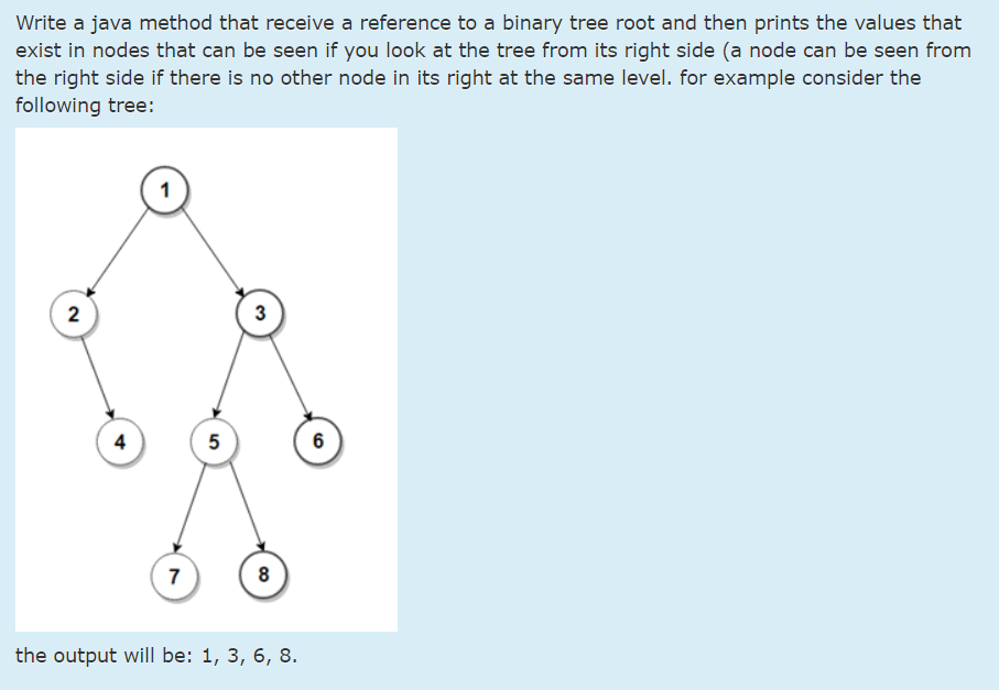 (PLEASE SOLVE IN JAVA) Write a java method that receive a reference