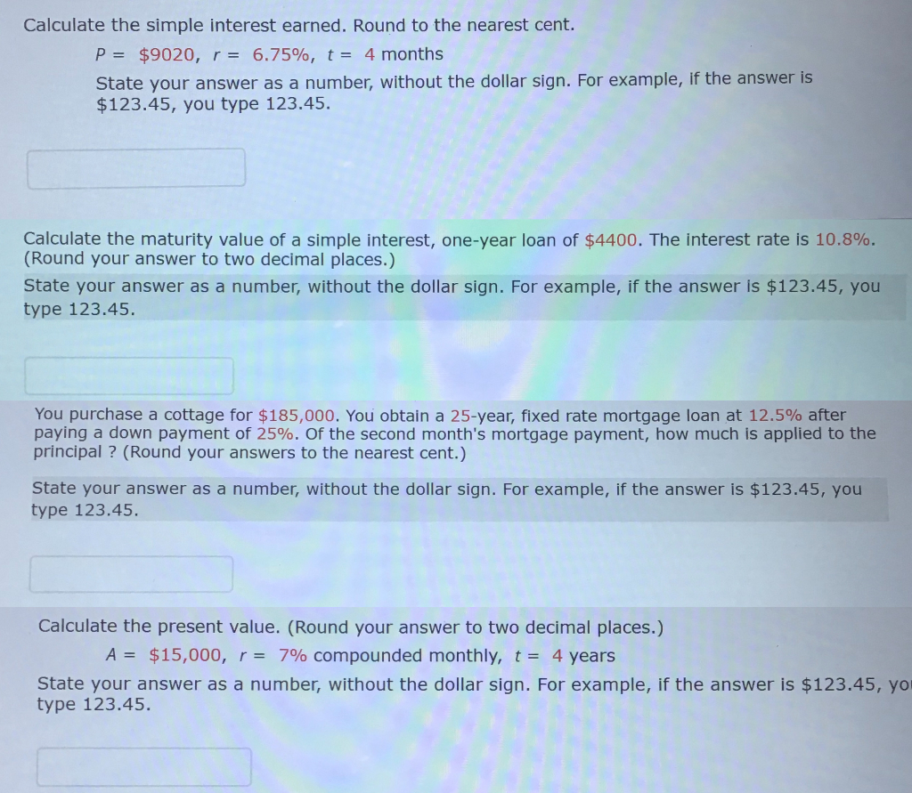 Calculate the simple interest earned. Round to the nearest cent. P=