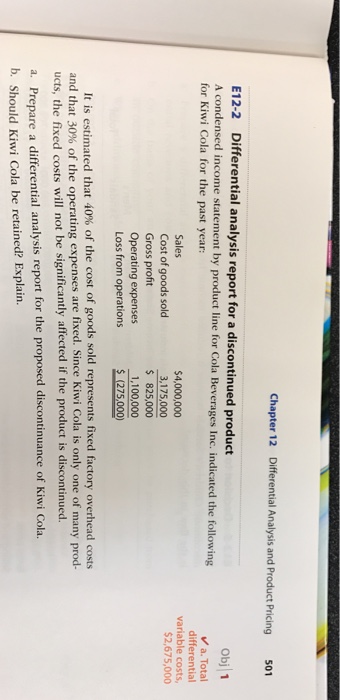  Can someone help me with this question? Differential analysis report for