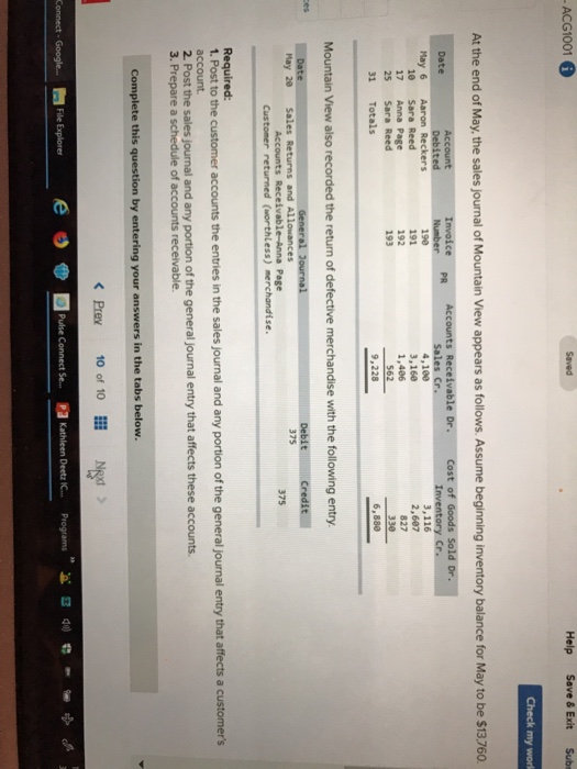  ACG1001 6 Help Save & ExitSube Check my work At the