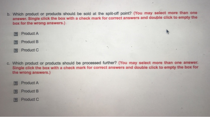 products from a common input in a processing costs up to the
