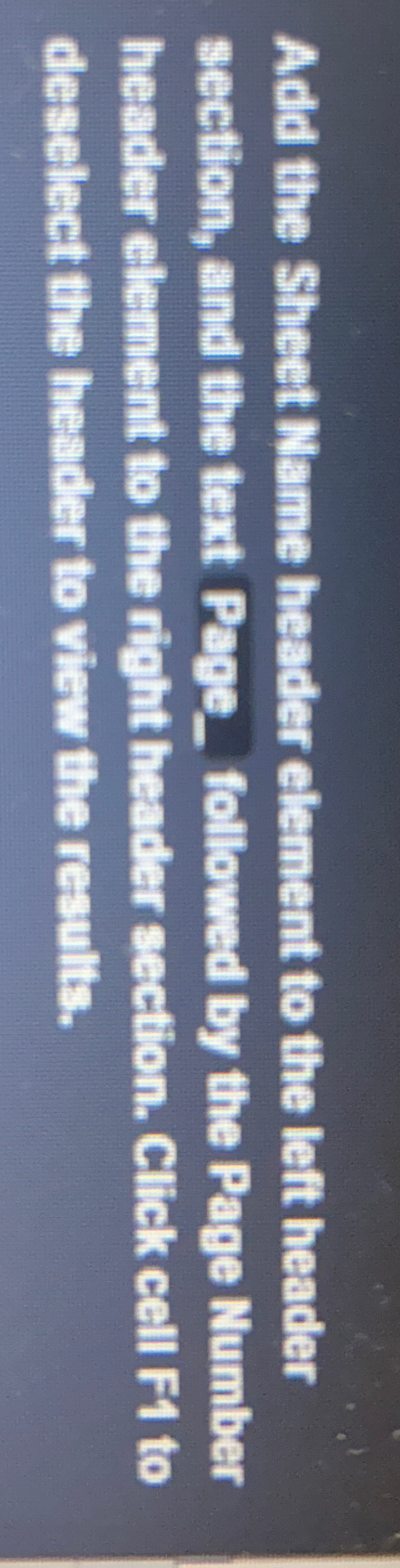  Add the Sheet Mame header element to the left header section,