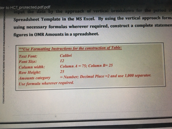 information, the next stage is to start the detailed numerical analysis of