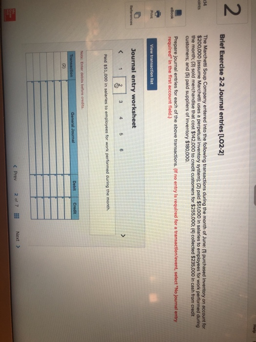 the month of June: (1) purchased inventory on account for $235,000 (assume