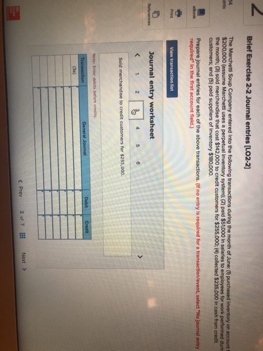 Marchetti uses a perpetual inventory system): (2) paid $58,000 in salaries to