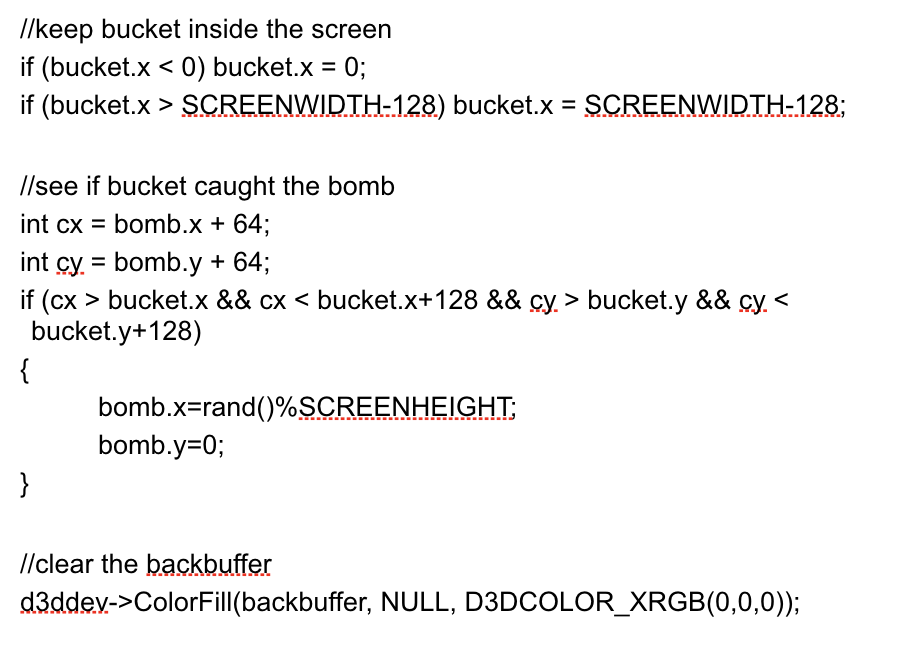 surface from file D3DXLoadSurfaceFromFile( surface, NULL, NULL, "logo.bmp", I/source filename NULL, D3DX