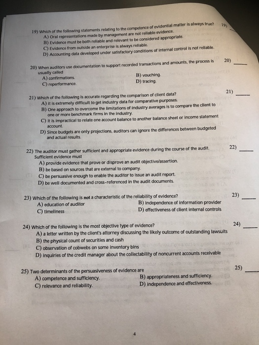 cutoff between disclosing items in footnotes or in account balances C) whether