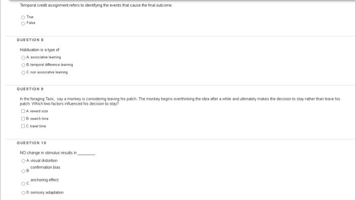  Temporal credit assignment refers to idenifying the events that cause the