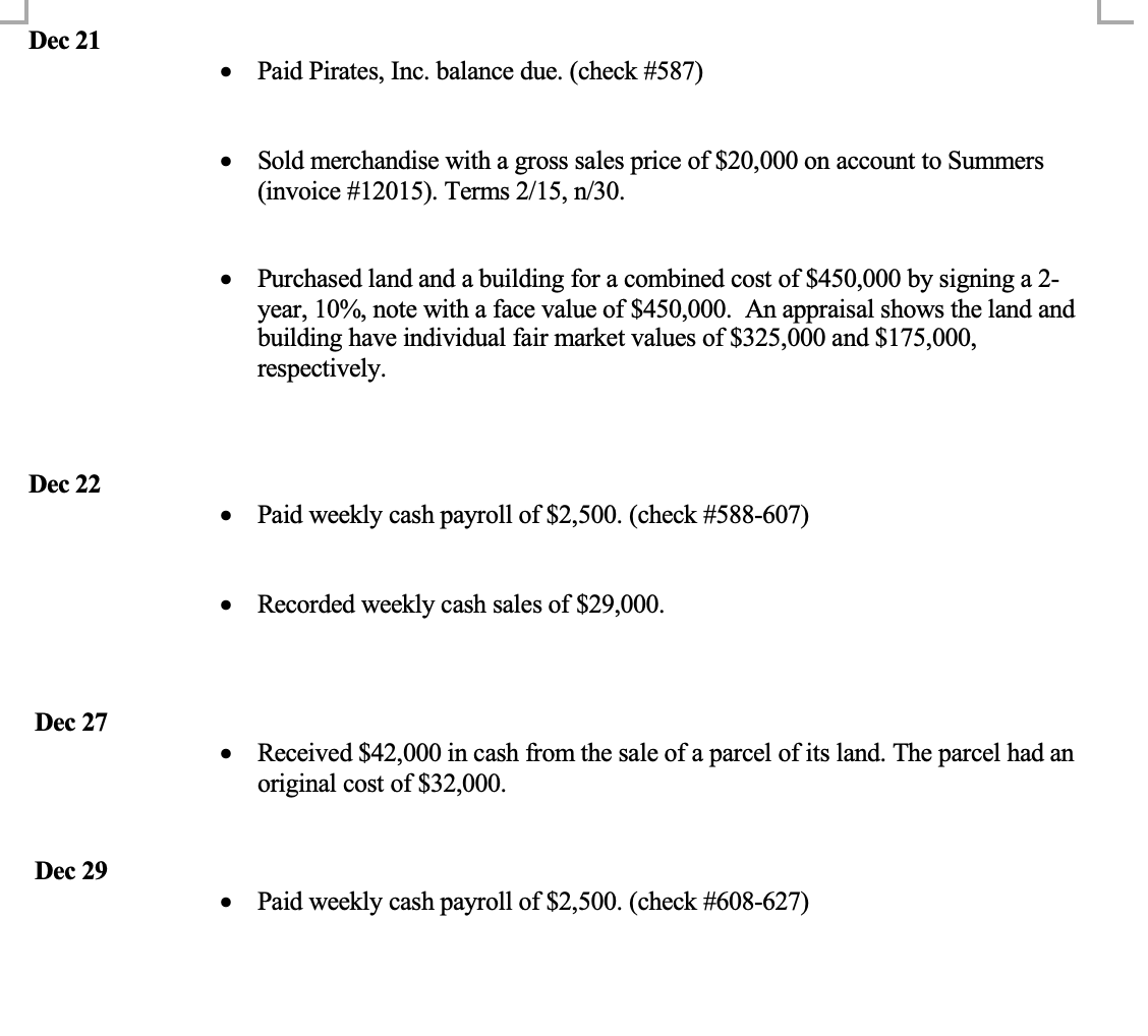 indicate in the margin beside each transaction the journal the transaction should