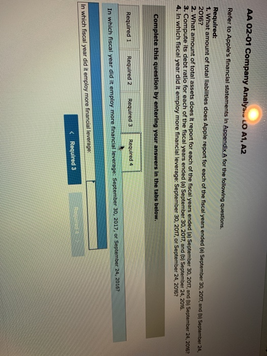 in Appendix A for the following questions. Required: 1. What amount of