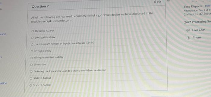  6 pts Question 2 ts Time lapsed: Hide Altamote Dec 2