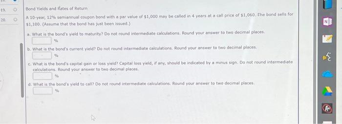 How do I solve this? Will give thumbs up! Bond Yields and