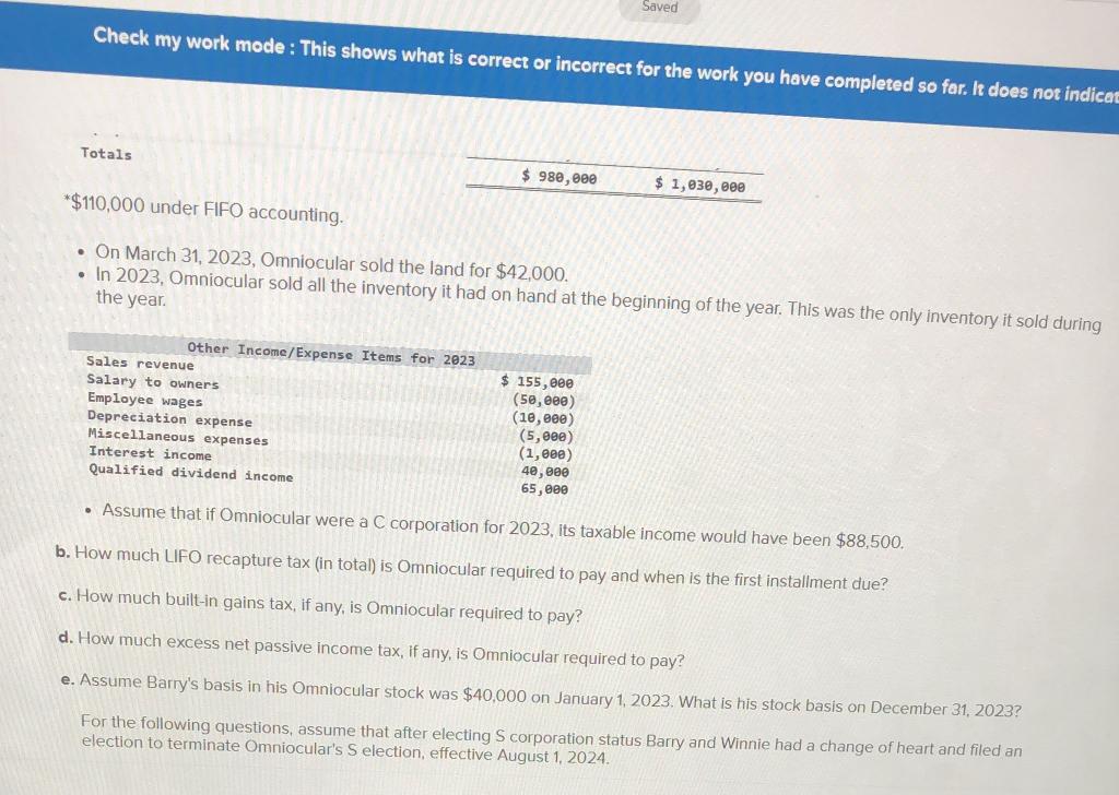 ME WRONG ANSWER! Barry Porter and Winnie Weeks are considering making an