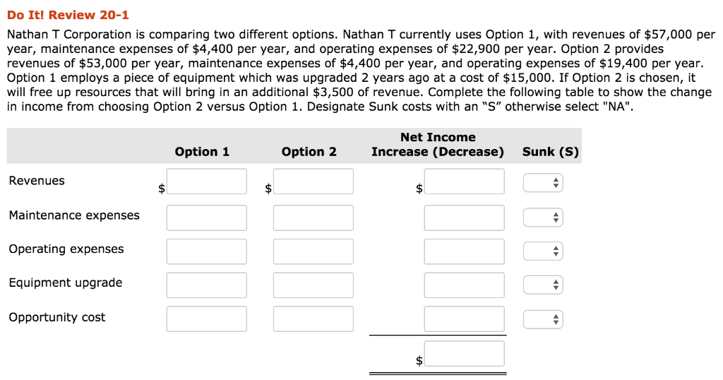  Do It! Review 20-1 Nathan T Corporation is comparing two different