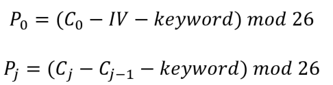 used, two different codes are needed, and show results of encipher and