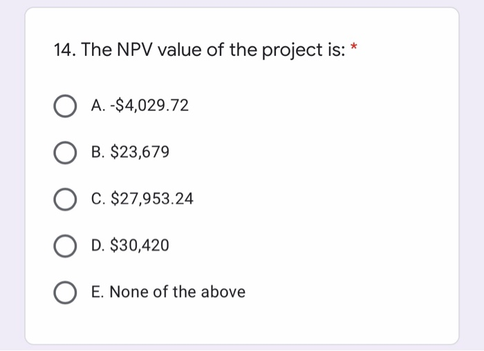 life of four years. The proposed project has the following features: Initial