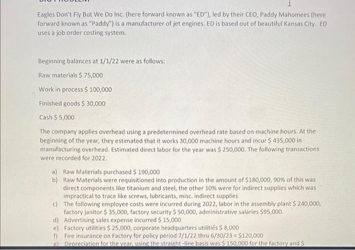  Eagles Don't Fly But We Do Inc, (here forward known as