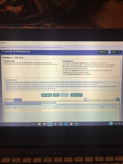  Please help with this project. Thanks! eft Edge CHAPTER 8 HOMEWORK