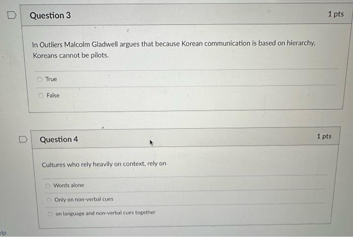 True False Question 2 An effective communicator sees diversity as (Choose One)