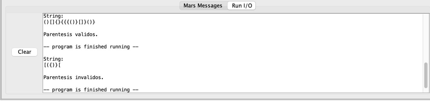  Write a function in MIPS assembly language that determines whether parentheses