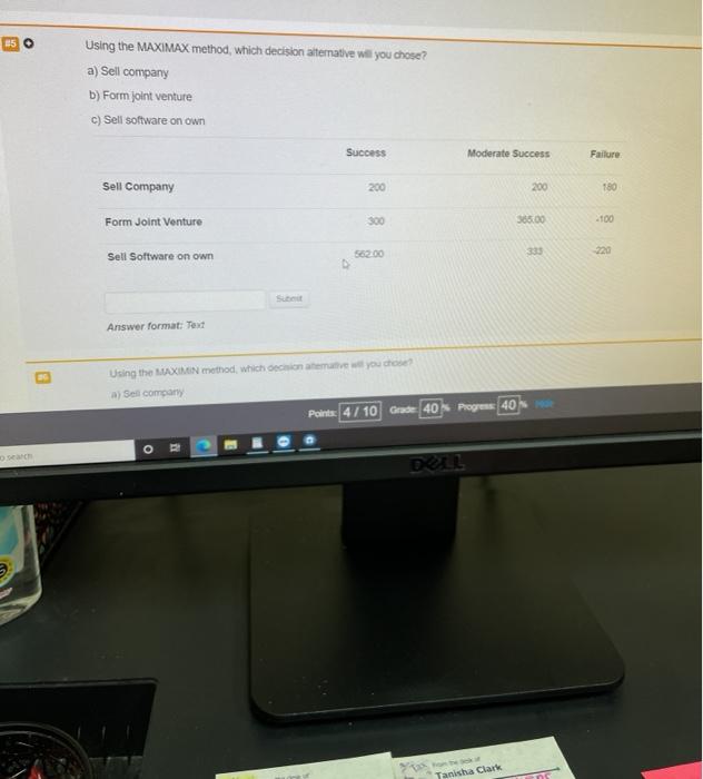 a) Sell company b) Form joint venture ci Sell software on own