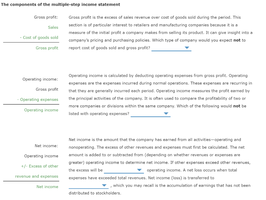 an income statement summarizes the revenues and expenses for a period of