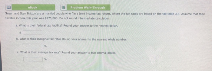  eBook Problem Walk-Through Susan and Stan Britton are a married couple