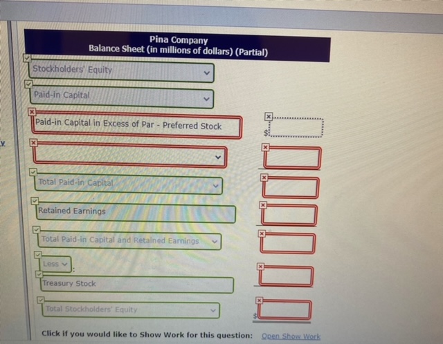 recent 2-year period, the balance sheet of Pina Company showed the following