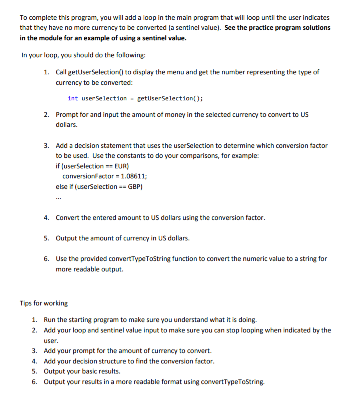 */ #include #include using namespace std; const int USD = 0; const