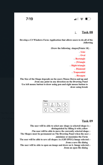  Develop a CH Windows Form Application that allows users to do