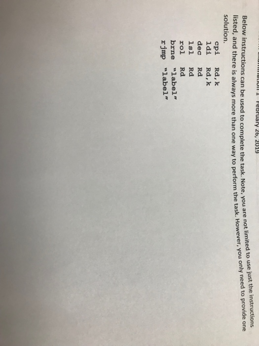 for 4 positions (4 bits). Assume the 32-bt number is already initialized