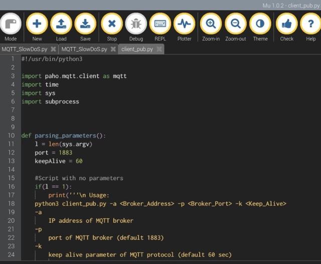 Question: broker address -a = localhost port -p = 1883 keepAlive