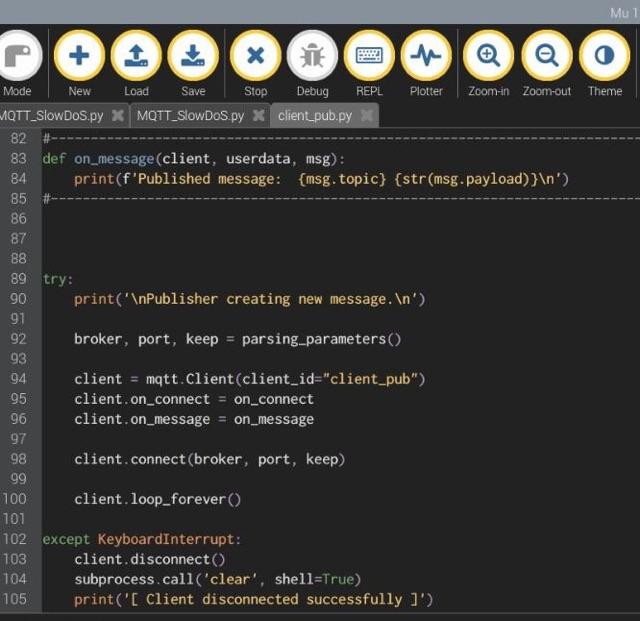 Publisher creating new message. Usage: python3 client_pub.py - a Broker_Address > p