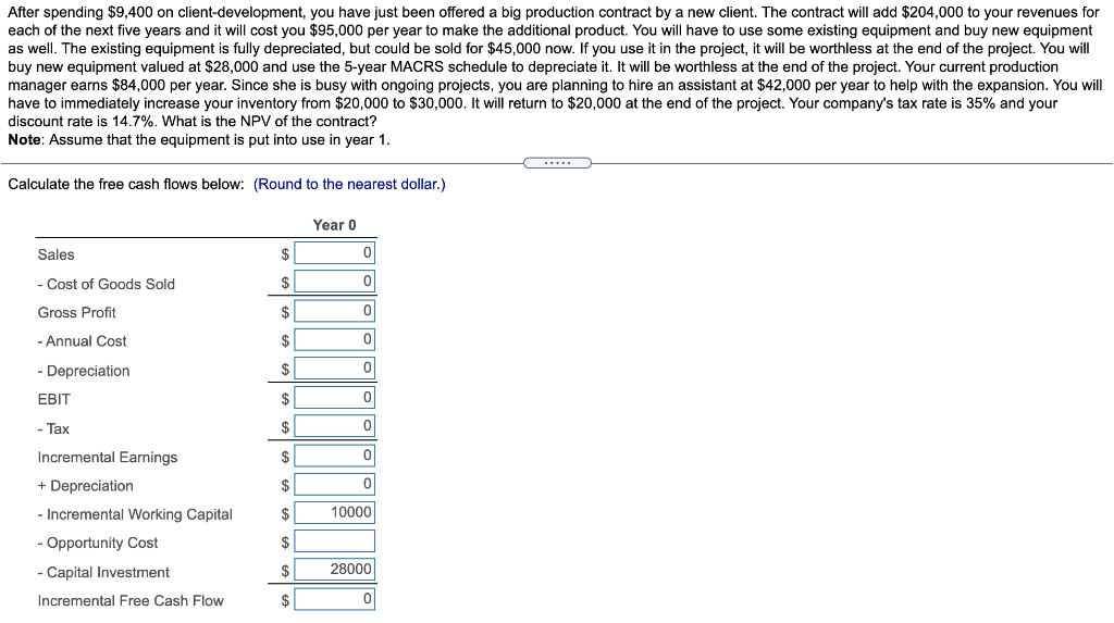 If you could please do the same for year 1 and 2
