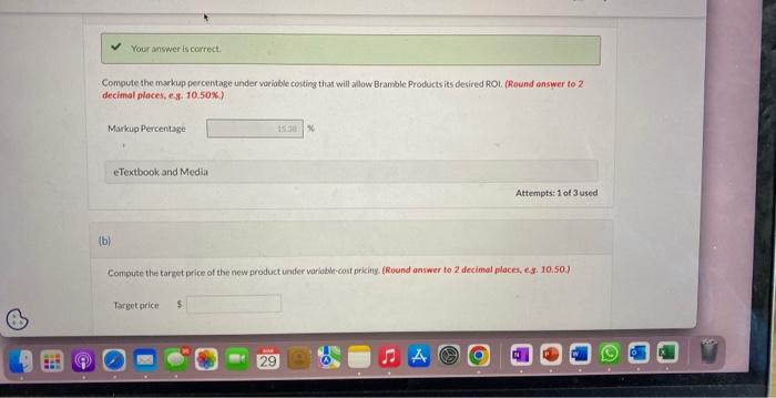 price for its newest product. Information for a budgeted volume of 8,000