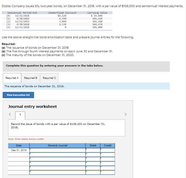 tabs: 2) Record the interest payment and amortization on December 31, 2019.