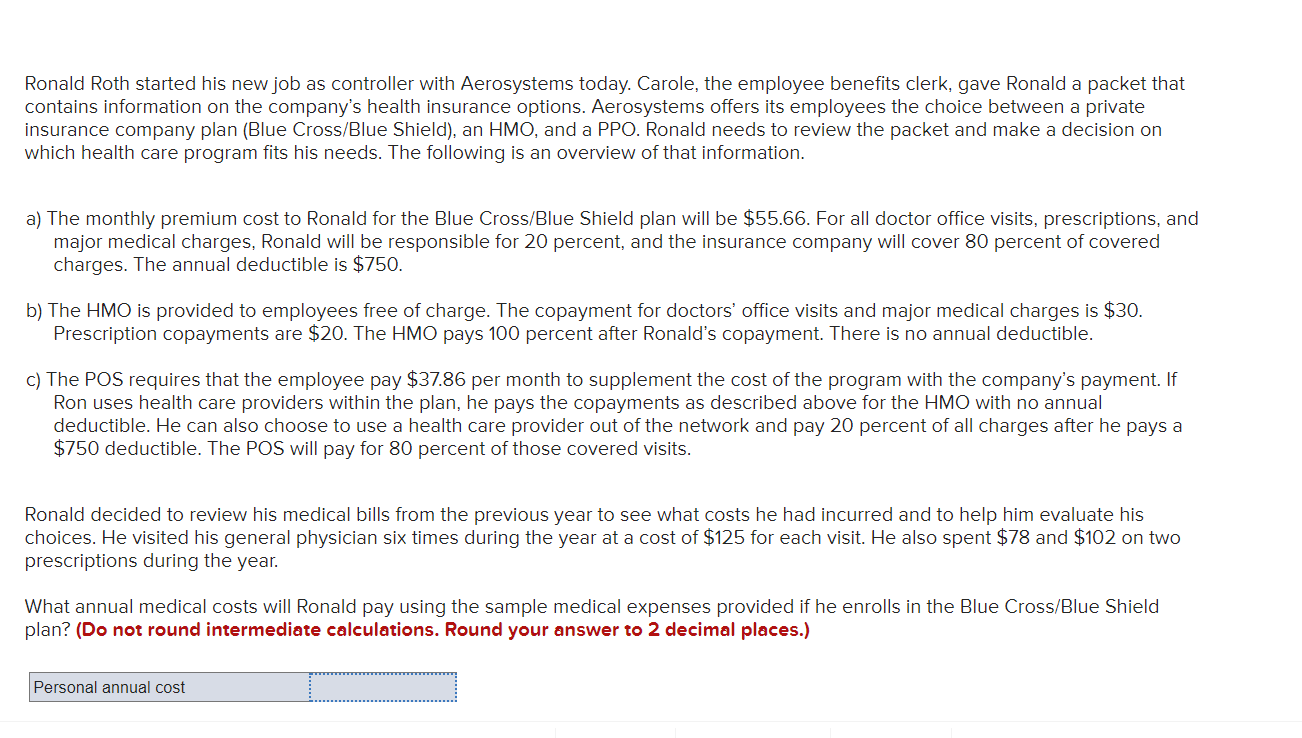  Ronald Roth started his new job as controller with Aerosystems today.