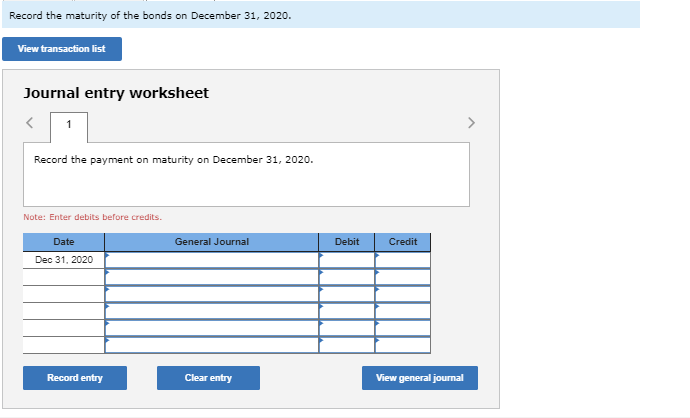 Record the interest payment and amortization on December 31, 2020. Dobbs Company