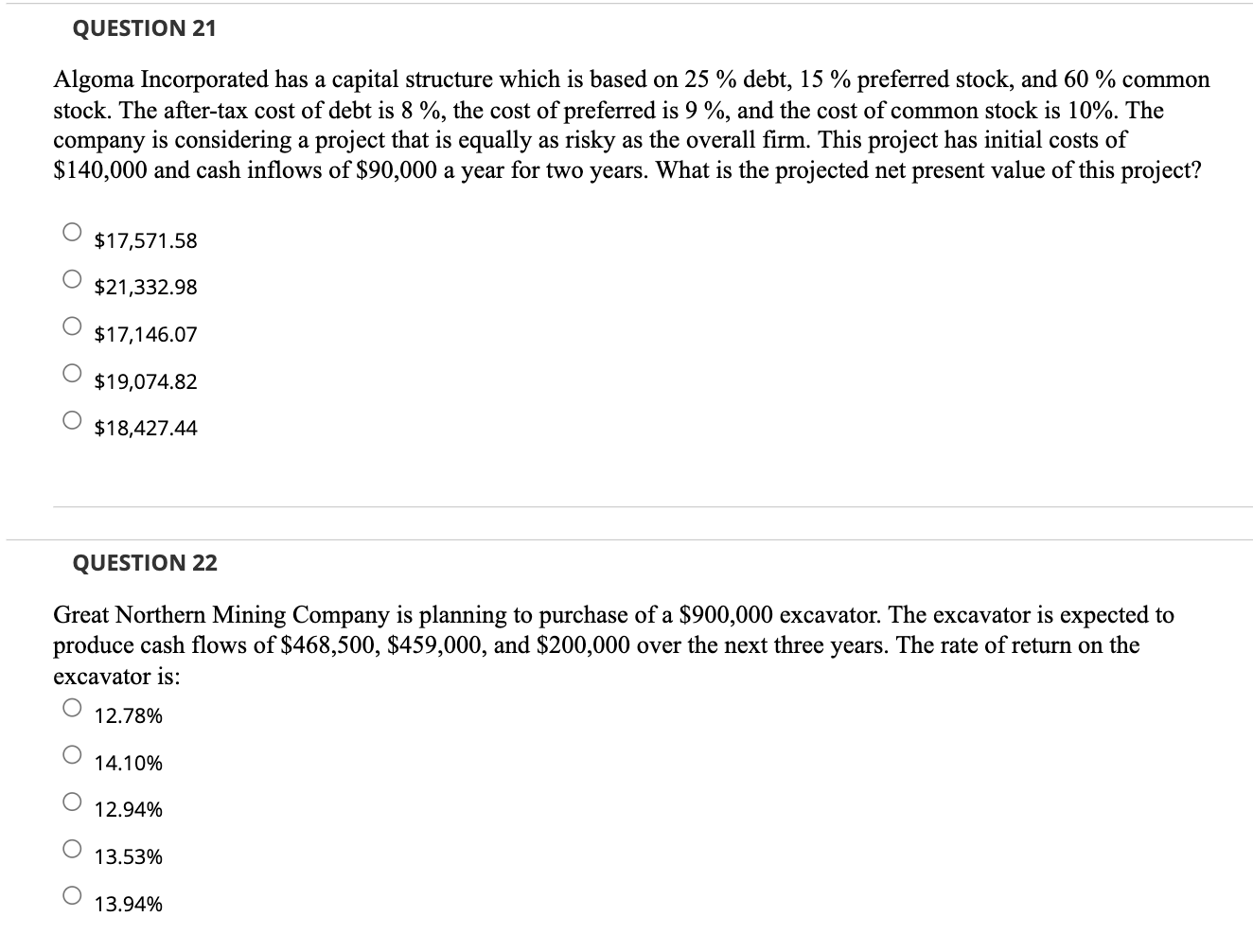 Algoma Incorporated has a capital structure which is based on 25%