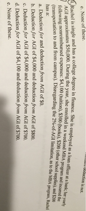 Please explain your process of how you got the answer. 4.Rachel is